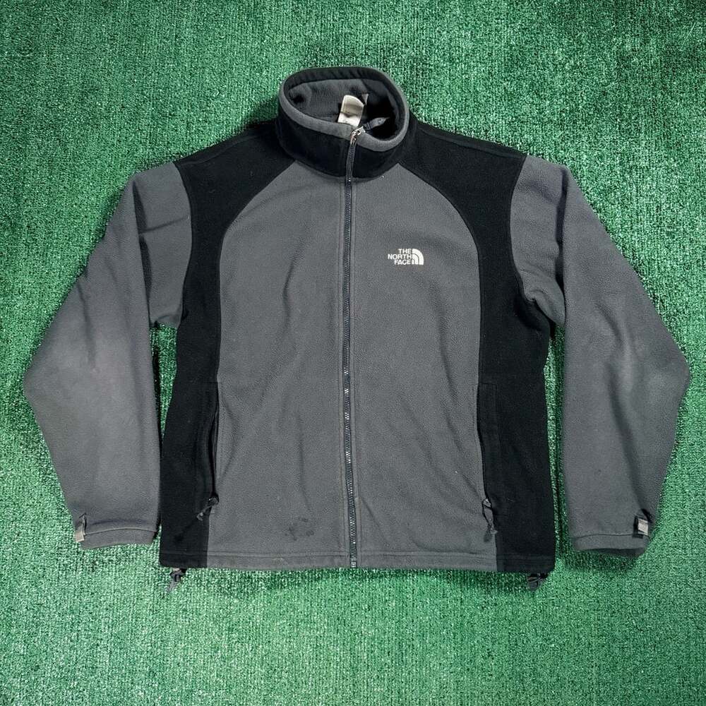 The North Face Denali Fleece Jacket Men's Medium Gray/Black Full Zip Gorpcore